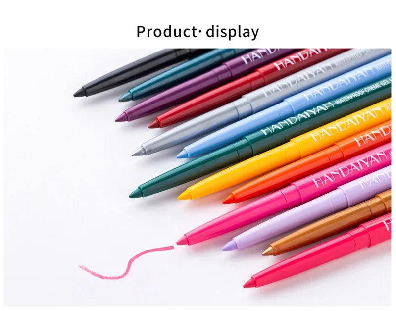 Matte Colorful Eye Liner Pen 20 Colors Eyeliner Gel Pencils Long Lasting Eye Shadow Pen Pink Black Eye Charming Makeup Cosmetics