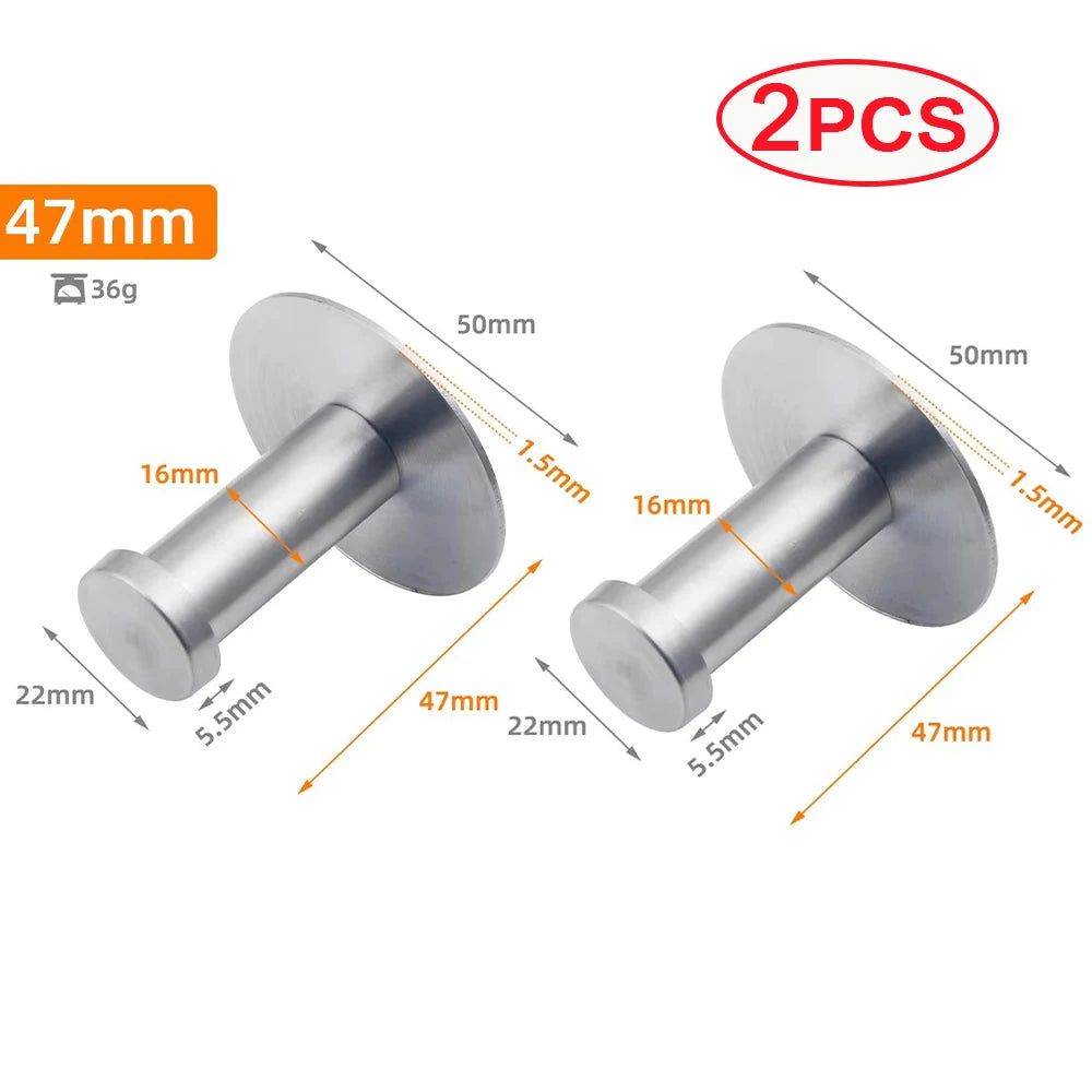 1 crochet robuste en acier inoxydable, crochet autocollant pour cuisine, salle de bain, porte murale, porte-clés, support pour vêtements et serviettes