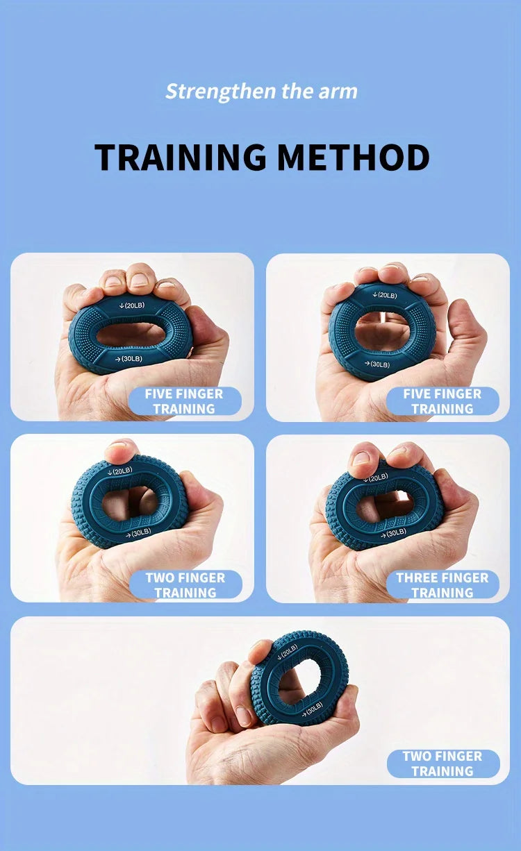 Hand Grip Ring with Silicone Carpal Expander