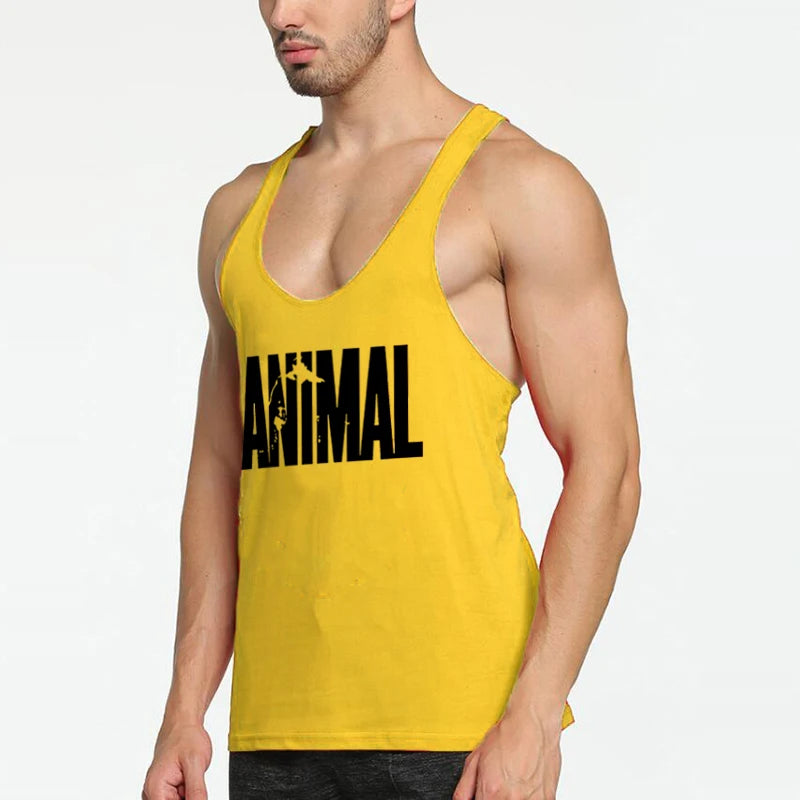 Men's Animal Print Bodybuilding Tank Top