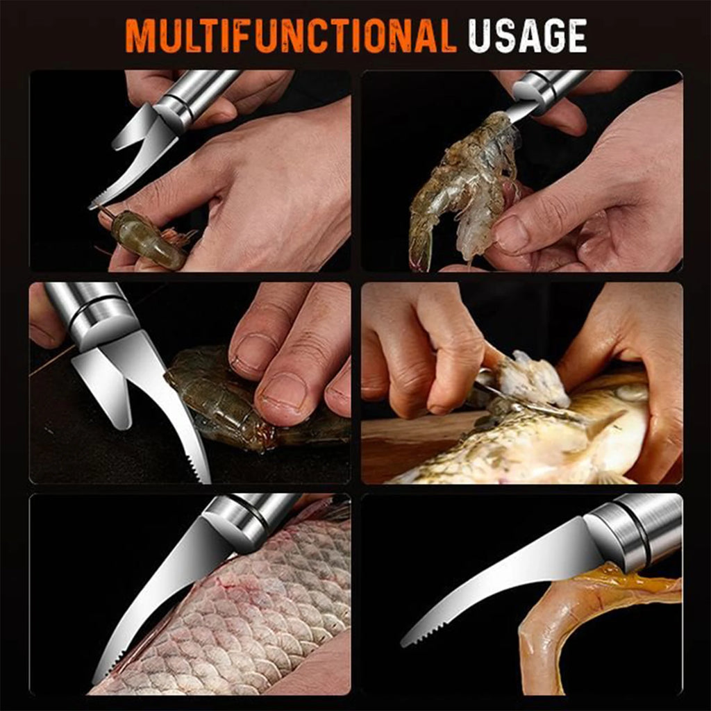 6-In-1 Stainless Steel Shrimp Peeler & Deveiner