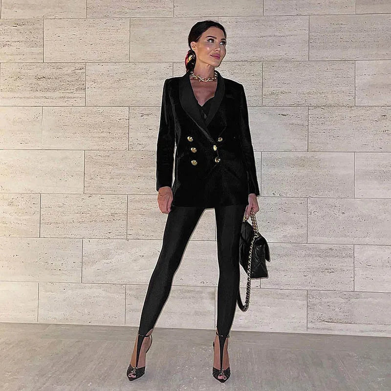 Women's Black High-Waisted Skinny Y2K Pants