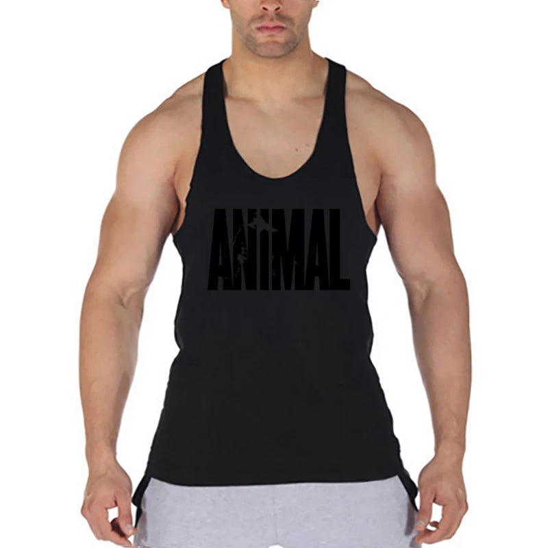 Men's Animal Print Bodybuilding Tank Top