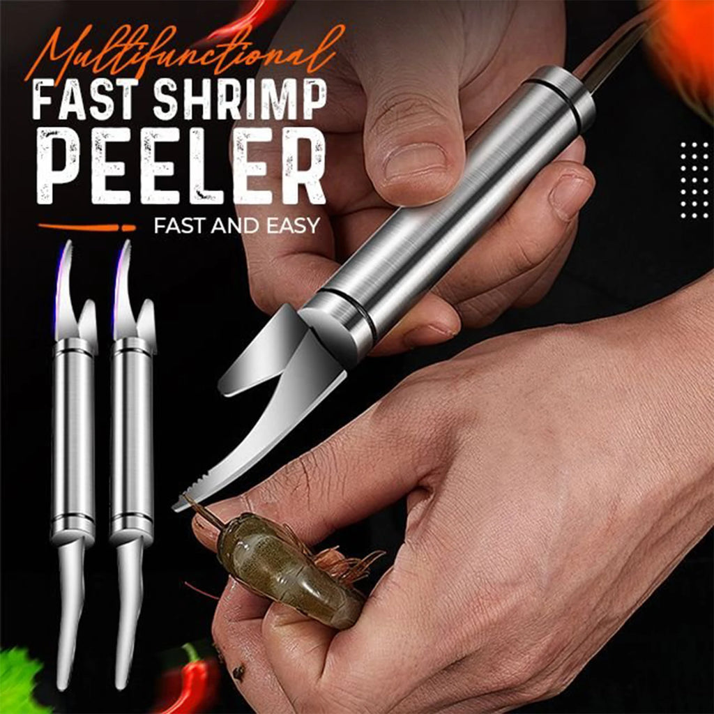 6-In-1 Stainless Steel Shrimp Peeler & Deveiner