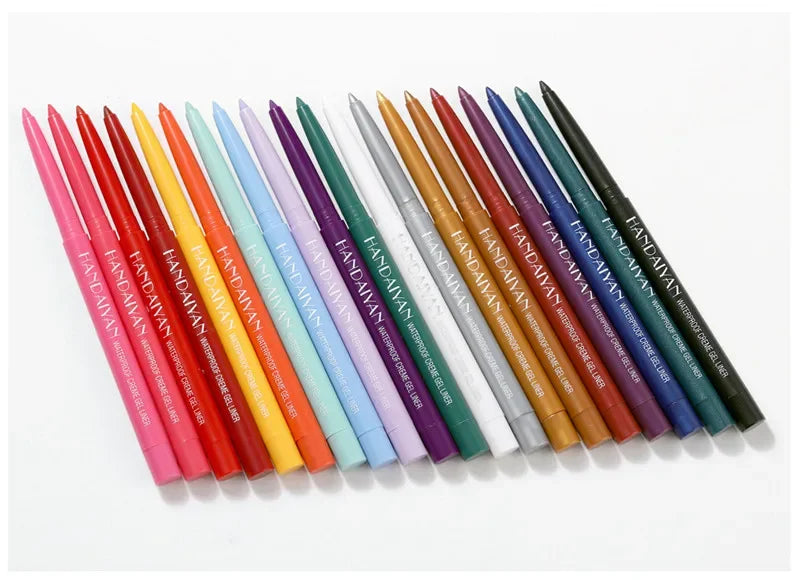 Matte Colorful Eye Liner Pen 20 Colors Eyeliner Gel Pencils Long Lasting Eye Shadow Pen Pink Black Eye Charming Makeup Cosmetics