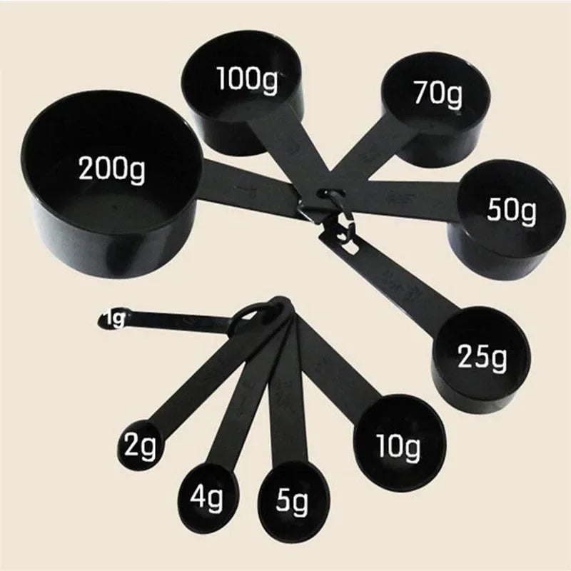 Lot de 5/10 ustensiles de mesure, cuillères à mesurer de cuisine, cuillère à café, pelle à sucre, cuillères de cuisine pour pâtisserie, farine, tasses à mesurer