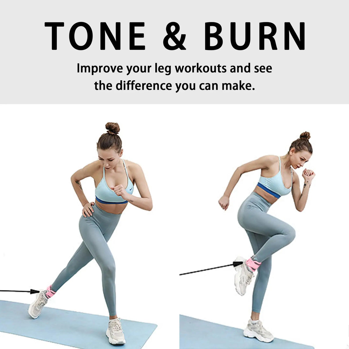 Sangles de cheville à double anneau en D pour exercices de musculation, fessiers, jambes, renforcement, maintien et sécurité sportive des abducteurs