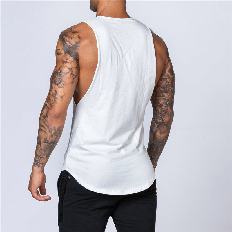 Men's Cotton Gym Tank Top - Bodybuilding Vest