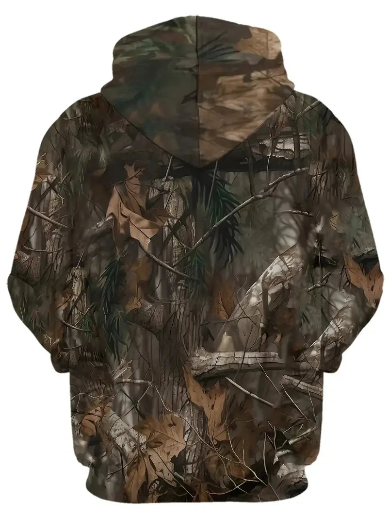 Unisex Camouflage 3D Print Hoodie - Autumn Leaves