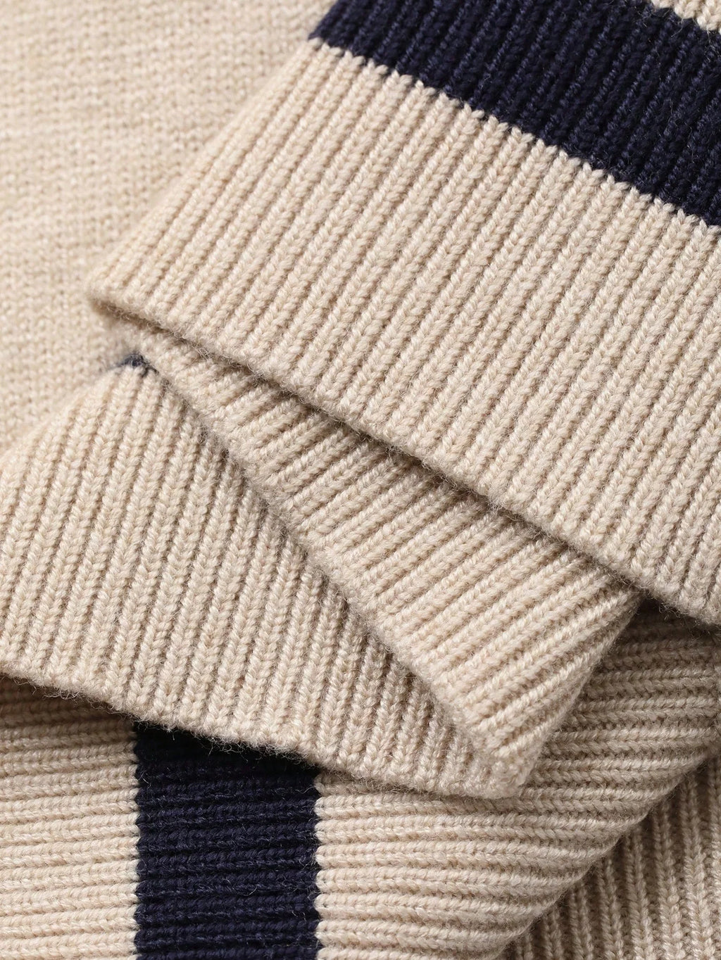 Women's Korean Style Color Block Polo Knit Top