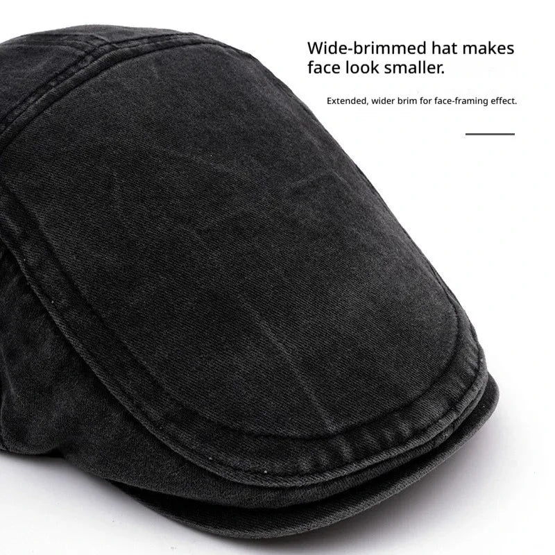 Vintage Washed Cotton Newsboy Hat Duckbill Ivy Casual Flat Cap for Men Women Spring Autumn Driving Cabbie Painter Beret