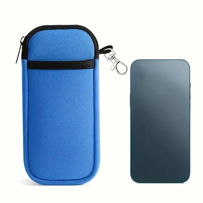 Portable Zippered Soft Eyeglass Case Sunglasses Storage Bag with Hanging Buckle Zipper Glasses Case Protective Glasses Storage C