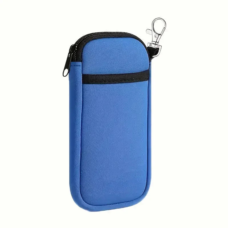 Portable Zippered Soft Eyeglass Case Sunglasses Storage Bag with Hanging Buckle Zipper Glasses Case Protective Glasses Storage C