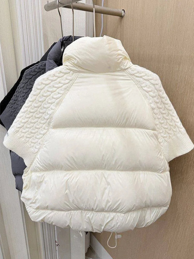Janveny Women's White Duck Down Puffer Vest