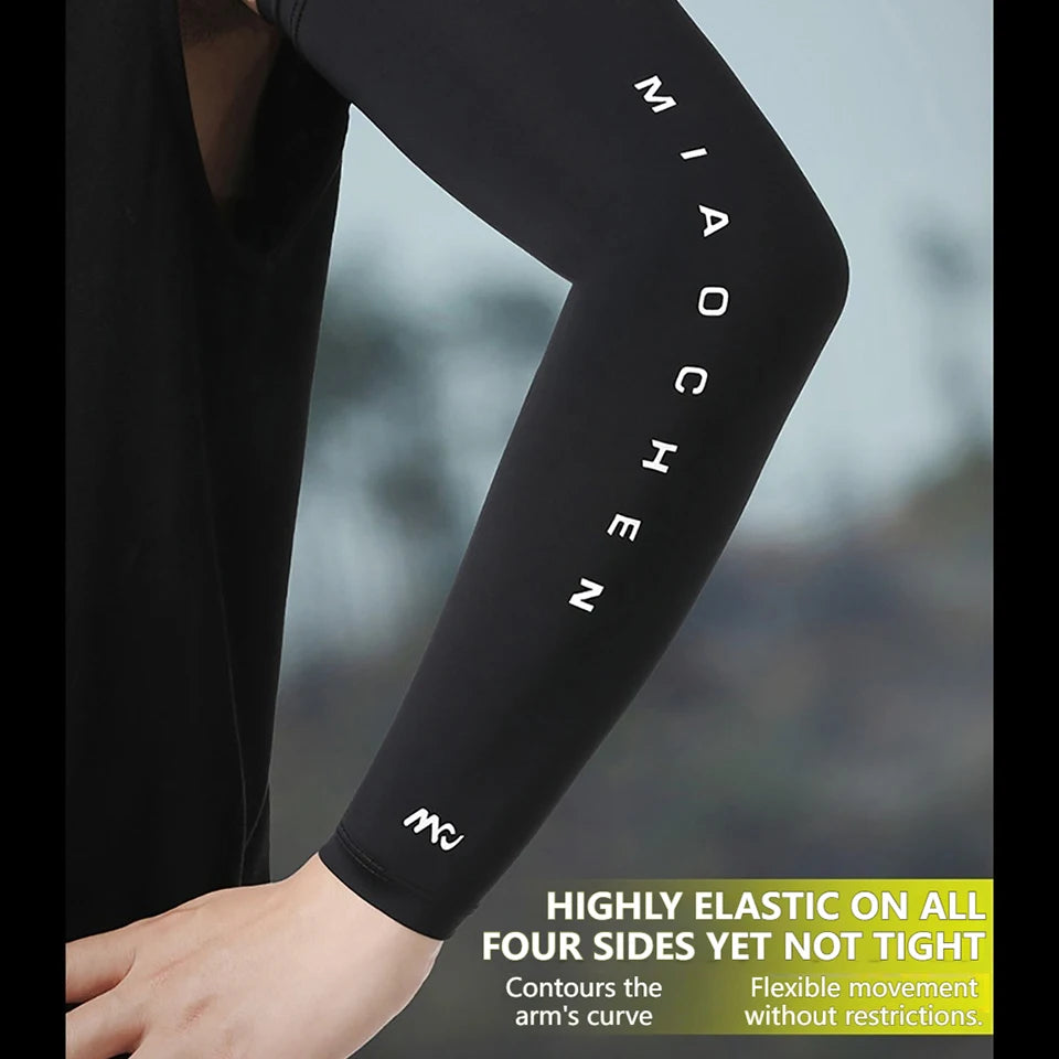 Summer Ice Silk Cycling Arm Sleeves - UV Protection