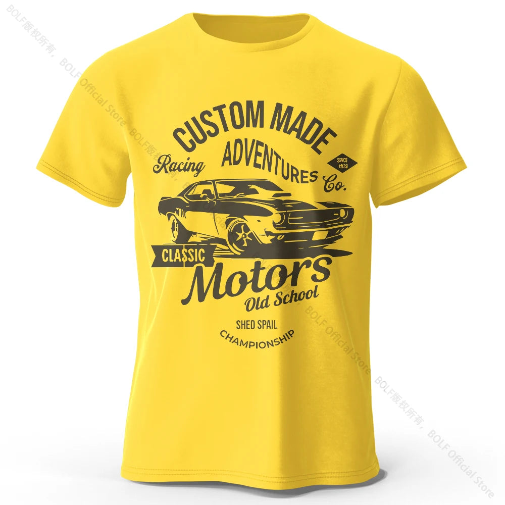 Men's Vintage Motors Graphic T-Shirt - 100% Cotton