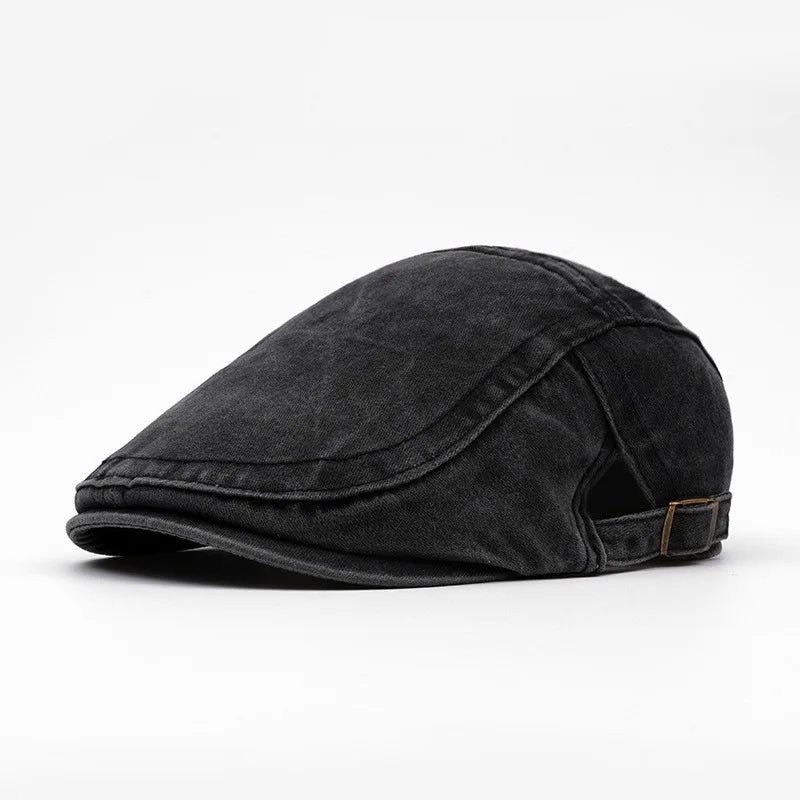 Vintage Washed Cotton Newsboy Hat Duckbill Ivy Casual Flat Cap for Men Women Spring Autumn Driving Cabbie Painter Beret