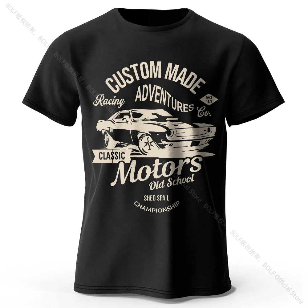 Men's Vintage Motors Graphic T-Shirt - 100% Cotton