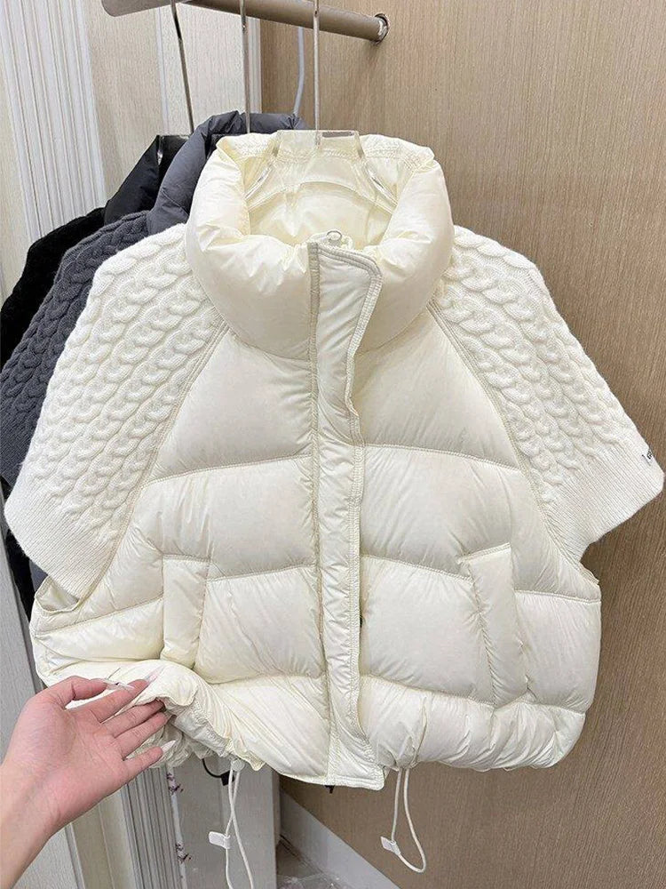 Janveny Women's White Duck Down Puffer Vest