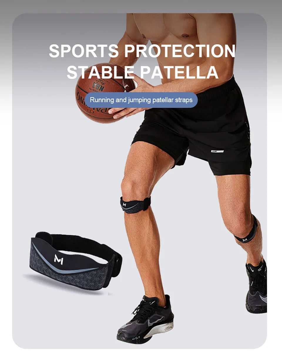 GTUBIKE 1PCS Stabilisateur de rotule réglable pour le soulagement des douleurs au genou, soutien pour tendinite et arthrite, sangle de sport pour la course et le saut