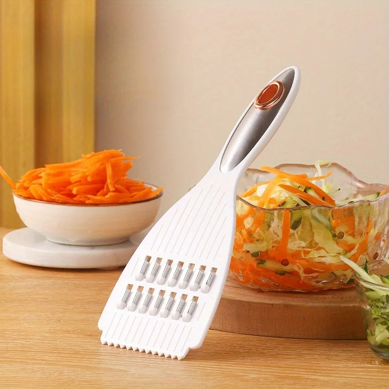 Trancheuse et aiguiseur de légumes multifonction - Coupe-aliments manuel pour pommes de terre, carottes, fruits - Ustensile de cuisine en plastique durable