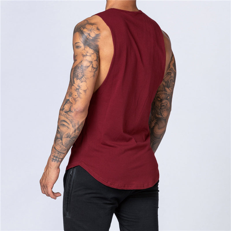 Men's Cotton Gym Tank Top - Bodybuilding Vest