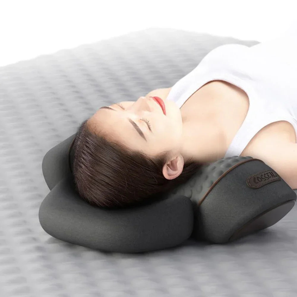 Electric Neck Massager Pillow Cervical Stretcher Heating Vibration Massage Back Traction Orthopedic Sleeping Pillows Support