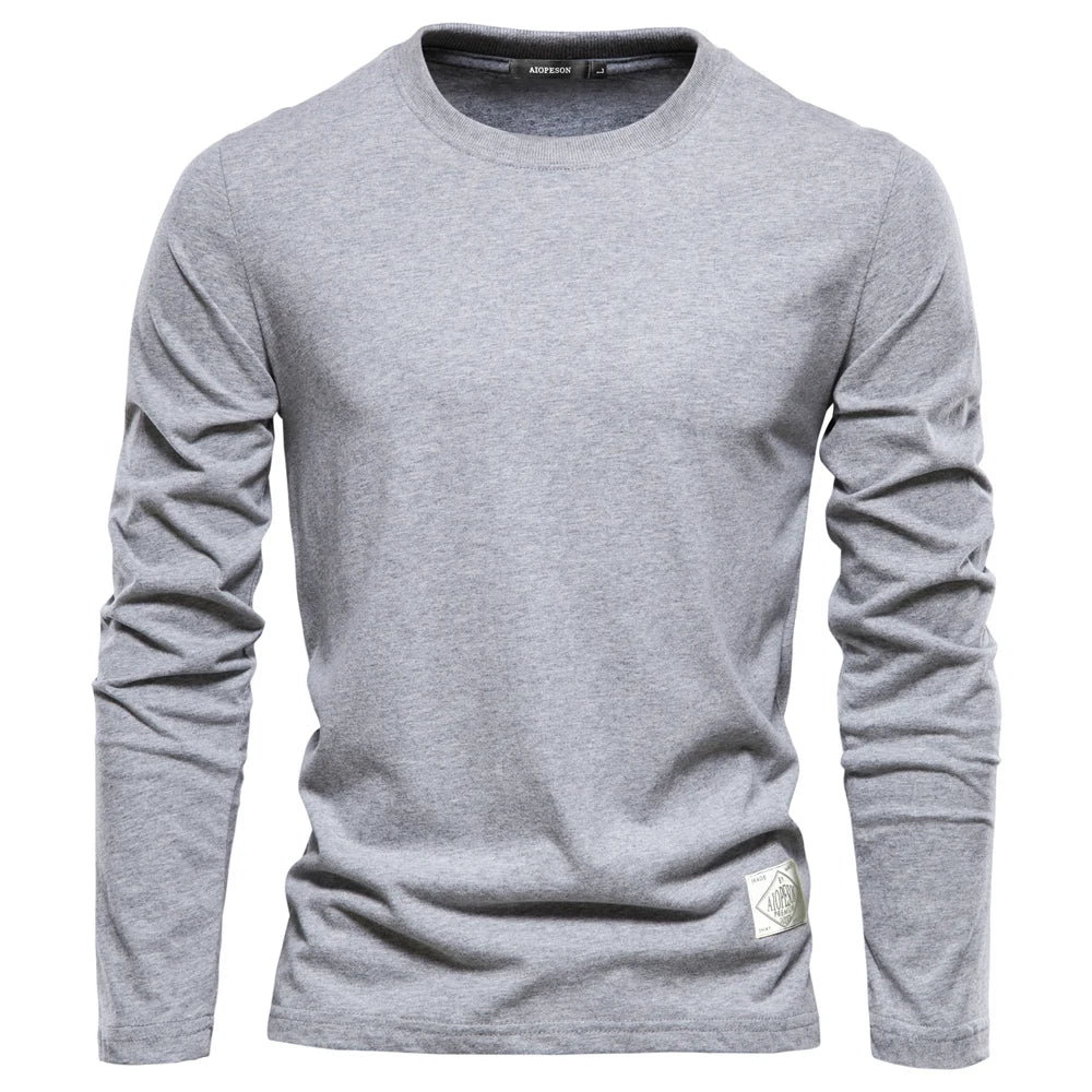 Men's 100% Cotton Long-Sleeve T-Shirt