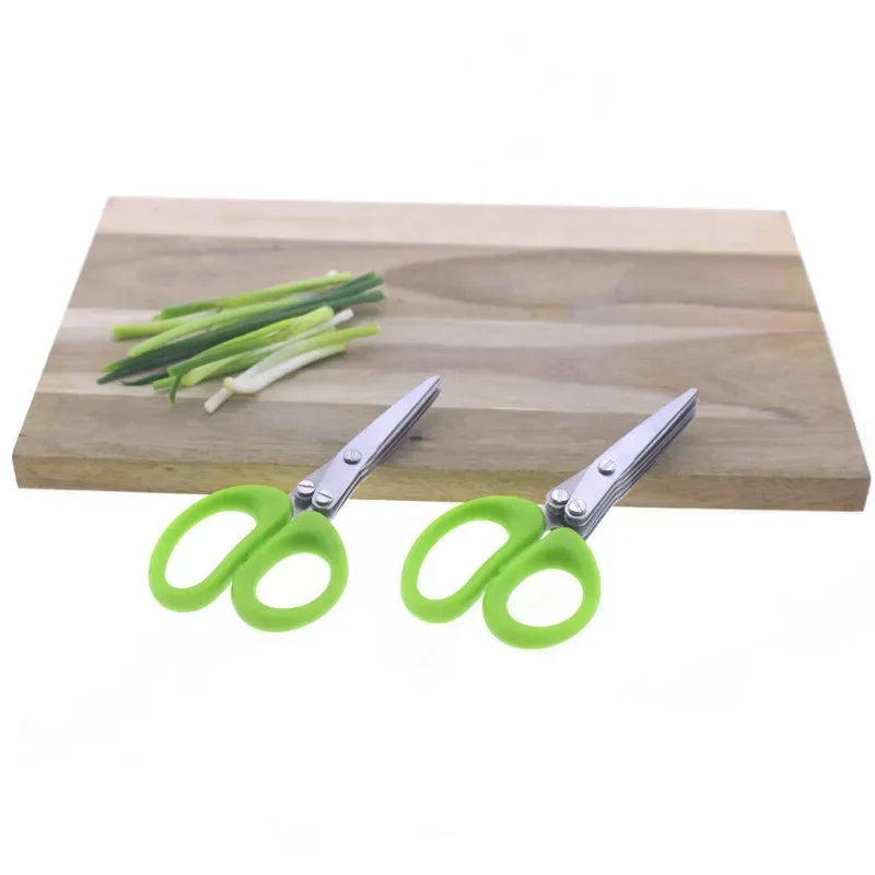 Ciseaux de cuisine multi-couches en acier inoxydable pour légumes, échalotes, herbes, algues, épices, outil de cuisine, accessoires de cuisine