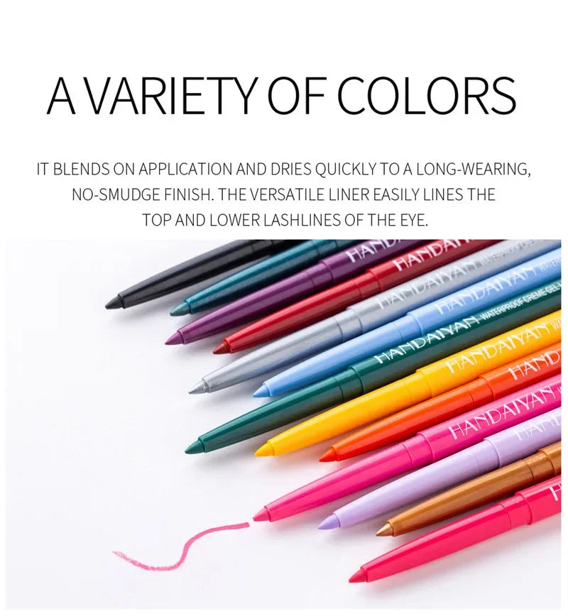 Matte Colorful Eye Liner Pen 20 Colors Eyeliner Gel Pencils Long Lasting Eye Shadow Pen Pink Black Eye Charming Makeup Cosmetics