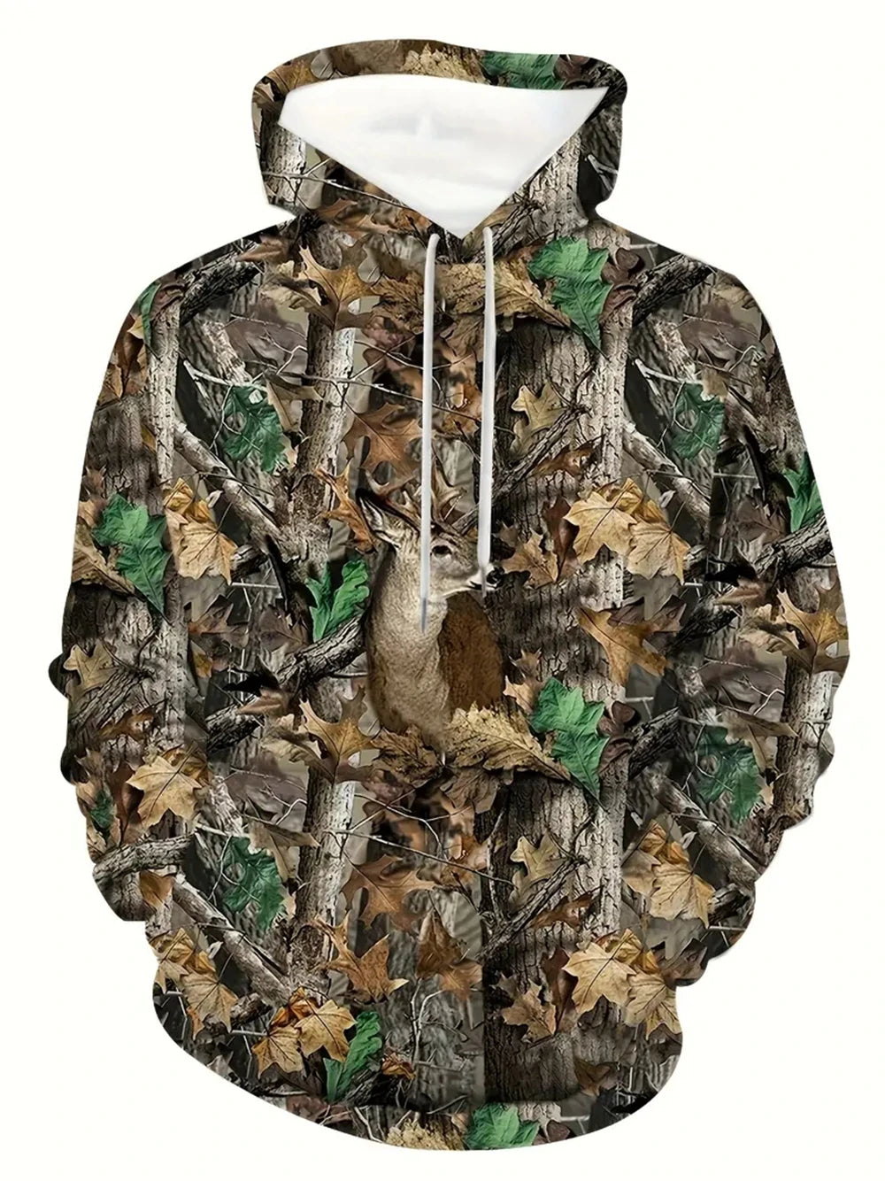 Unisex Camouflage 3D Print Hoodie - Autumn Leaves