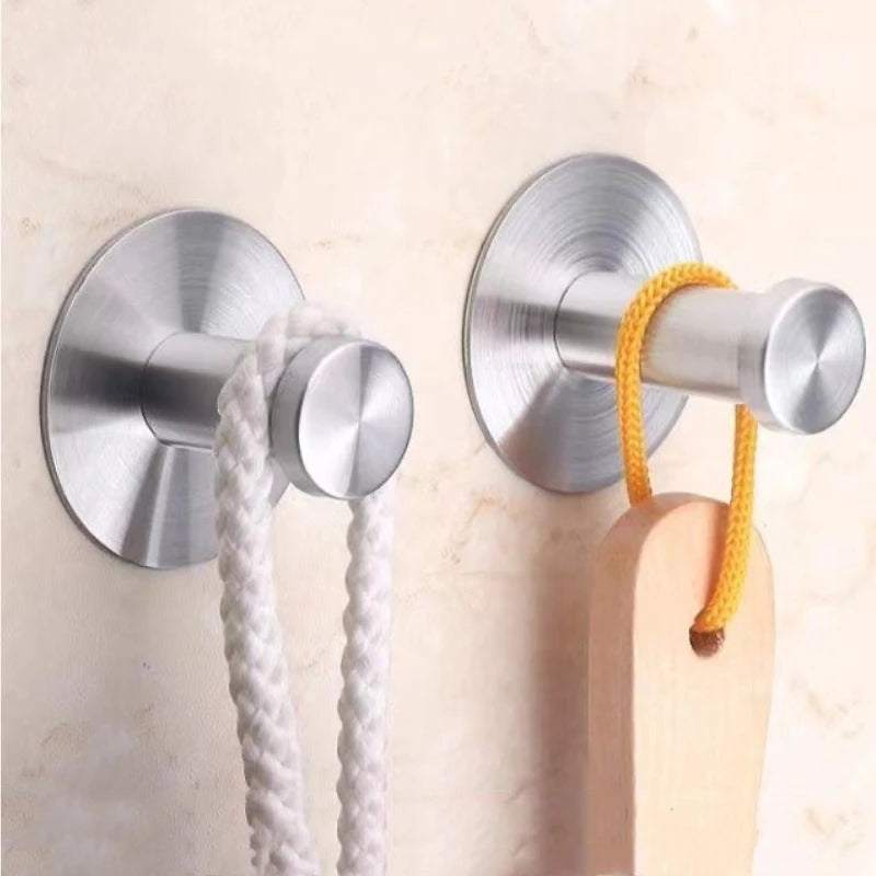 1 crochet robuste en acier inoxydable, crochet autocollant pour cuisine, salle de bain, porte murale, porte-clés, support pour vêtements et serviettes