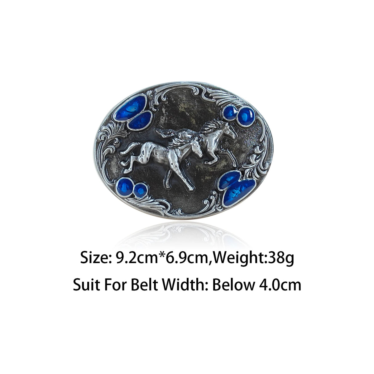 Bullzine zinc alloy retro Horse belt buckle Luxury Designer Western cowboy Cowgirl Jeans Buckle for width belt Men Women