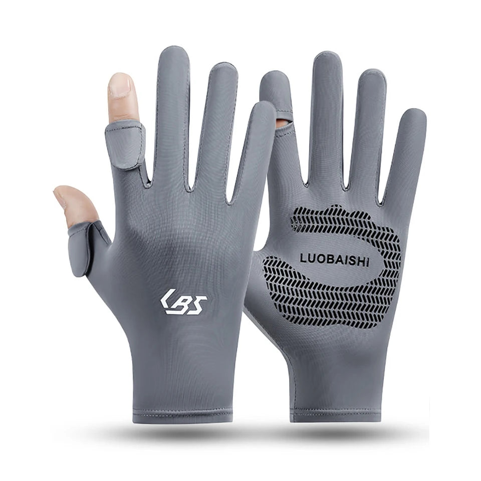 Gants de sport GTUBIKE en soie glacée d'été, gants antidérapants, respirants et légers pour le cyclisme, la pêche, la randonnée et la conduite en plein air