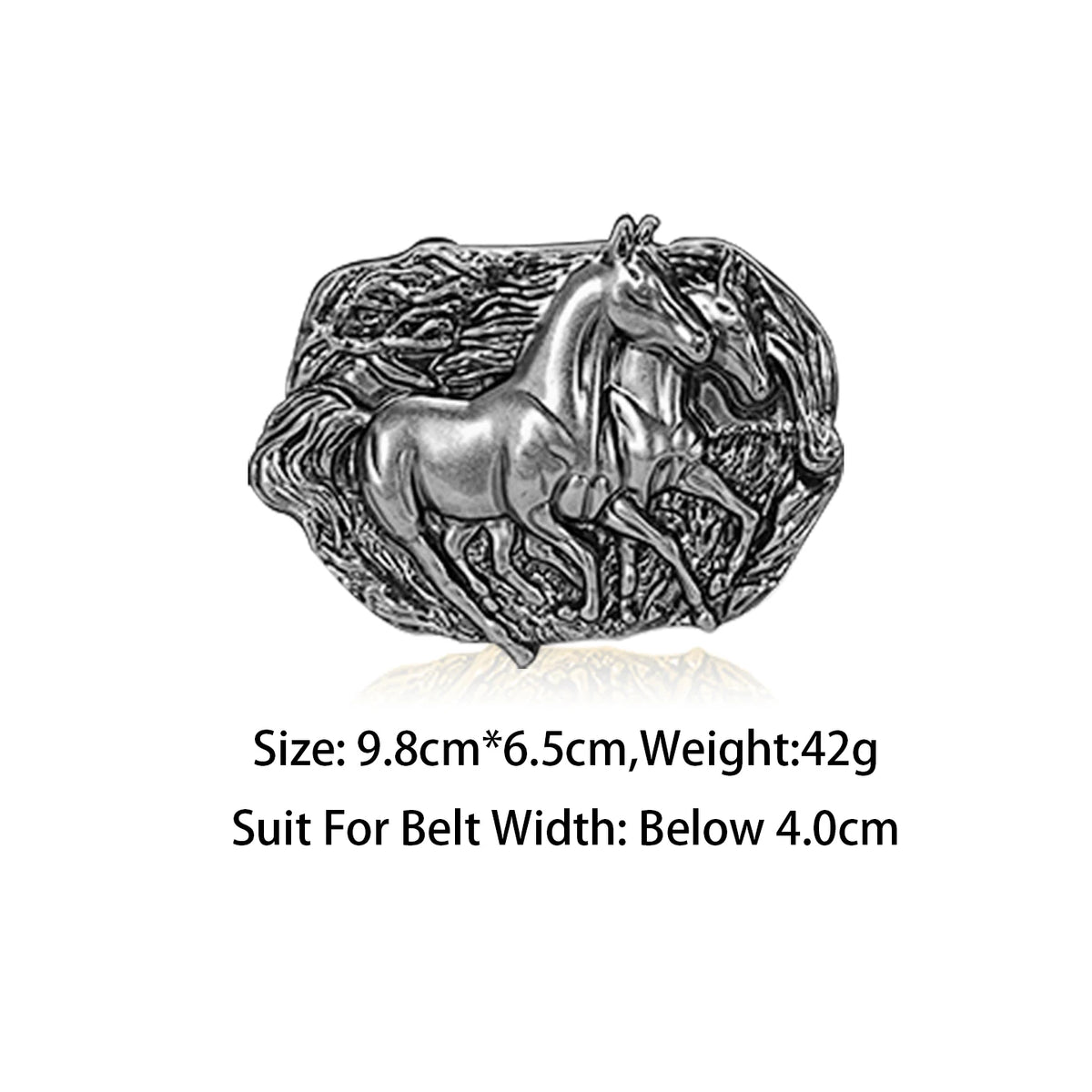 Bullzine zinc alloy retro Horse belt buckle Luxury Designer Western cowboy Cowgirl Jeans Buckle for width belt Men Women