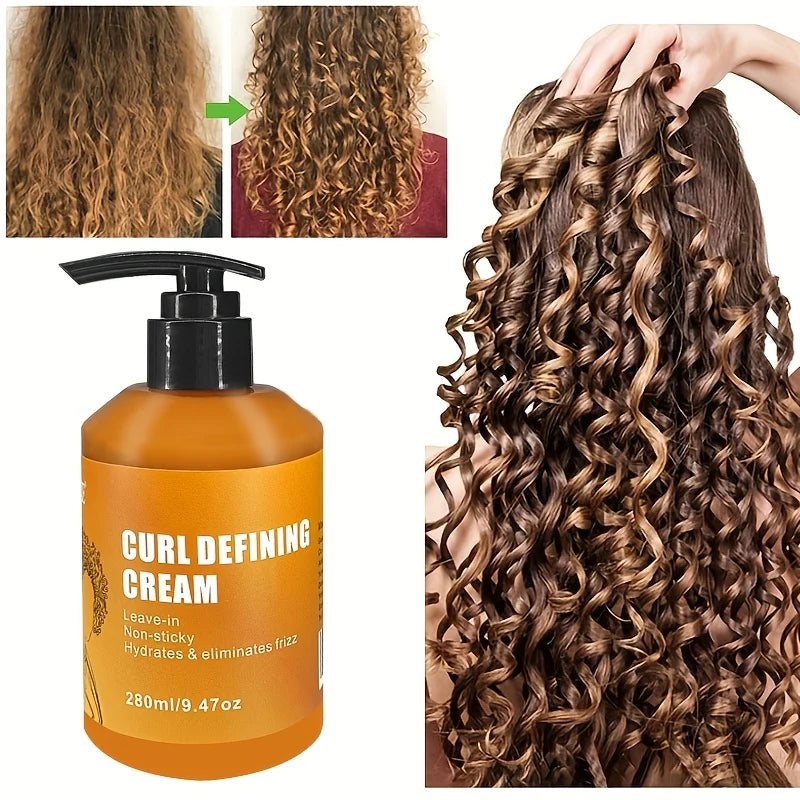 GZE CURL DEFINING CREAM with Argan Oil for Wavy and Curly Hair Hair Moisturizer and Deep Conditioning for Shine and Bounce