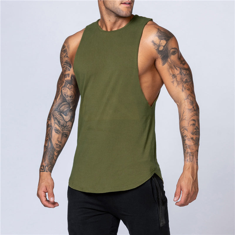 Men's Cotton Gym Tank Top - Bodybuilding Vest