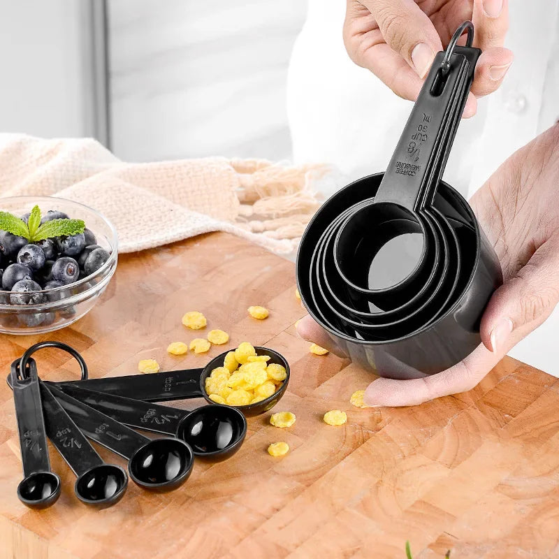 Lot de 5/10 ustensiles de mesure, cuillères à mesurer de cuisine, cuillère à café, pelle à sucre, cuillères de cuisine pour pâtisserie, farine, tasses à mesurer