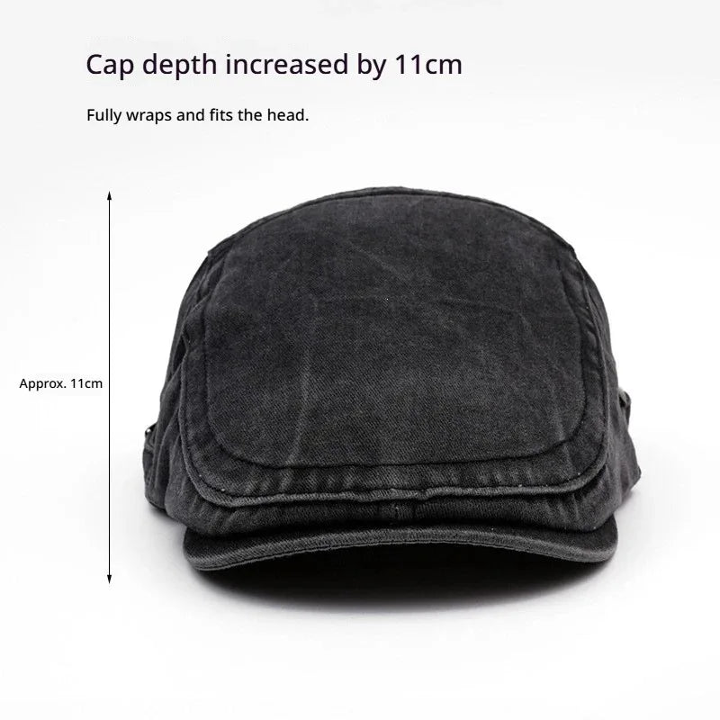 Vintage Washed Cotton Newsboy Hat Duckbill Ivy Casual Flat Cap for Men Women Spring Autumn Driving Cabbie Painter Beret