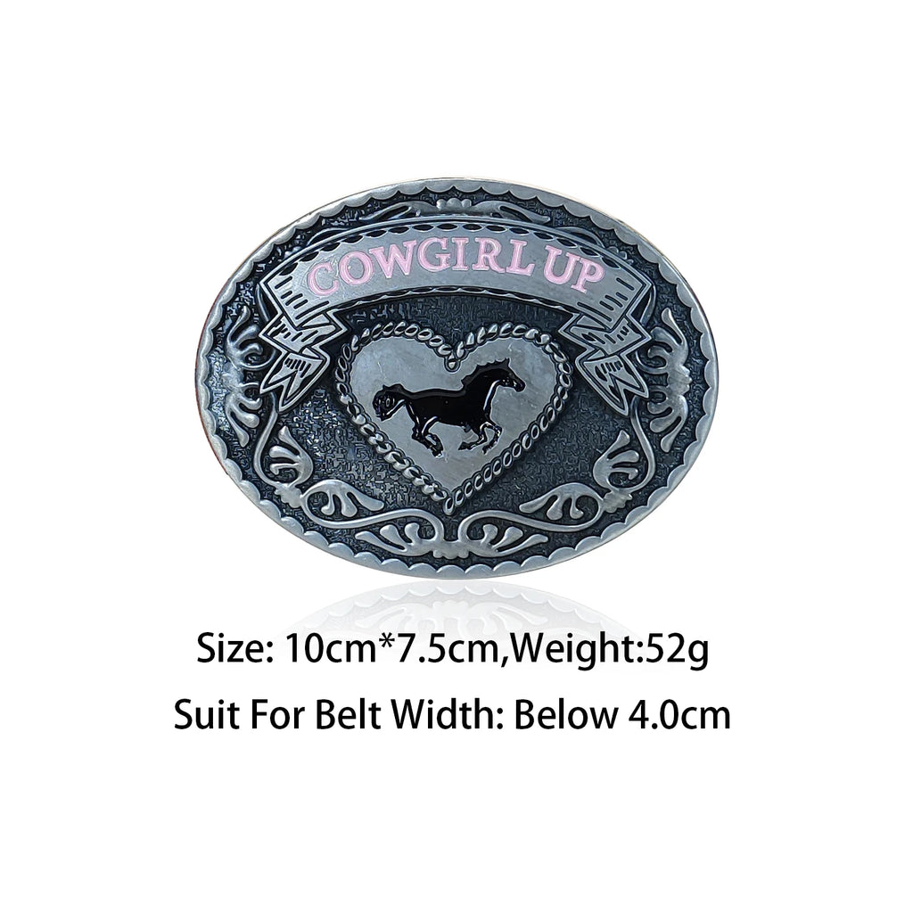 Bullzine Retro Horse Belt Buckle - Western Style