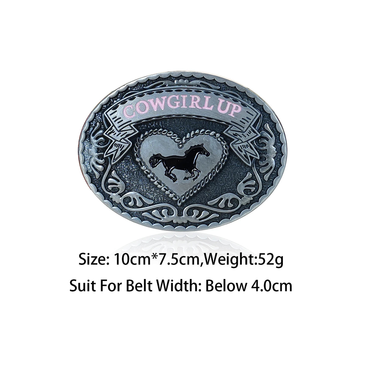 Bullzine zinc alloy retro Horse belt buckle Luxury Designer Western cowboy Cowgirl Jeans Buckle for width belt Men Women