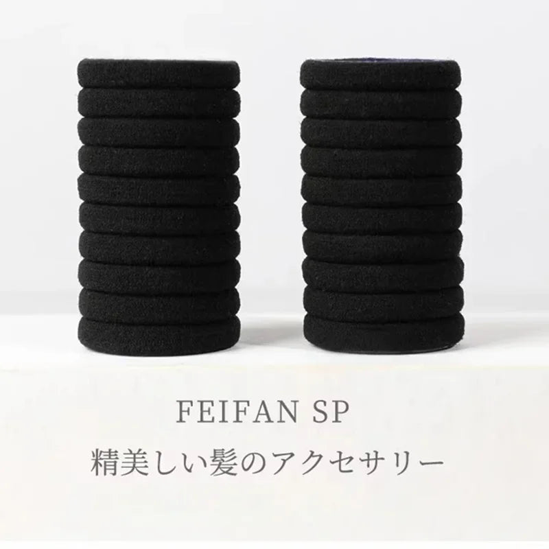 50/100pcs Black Hair Bands Hairband High Elastic Rubber Band Hair Ties Ponytail Holder Scrunchies Accessorie for Women Girls