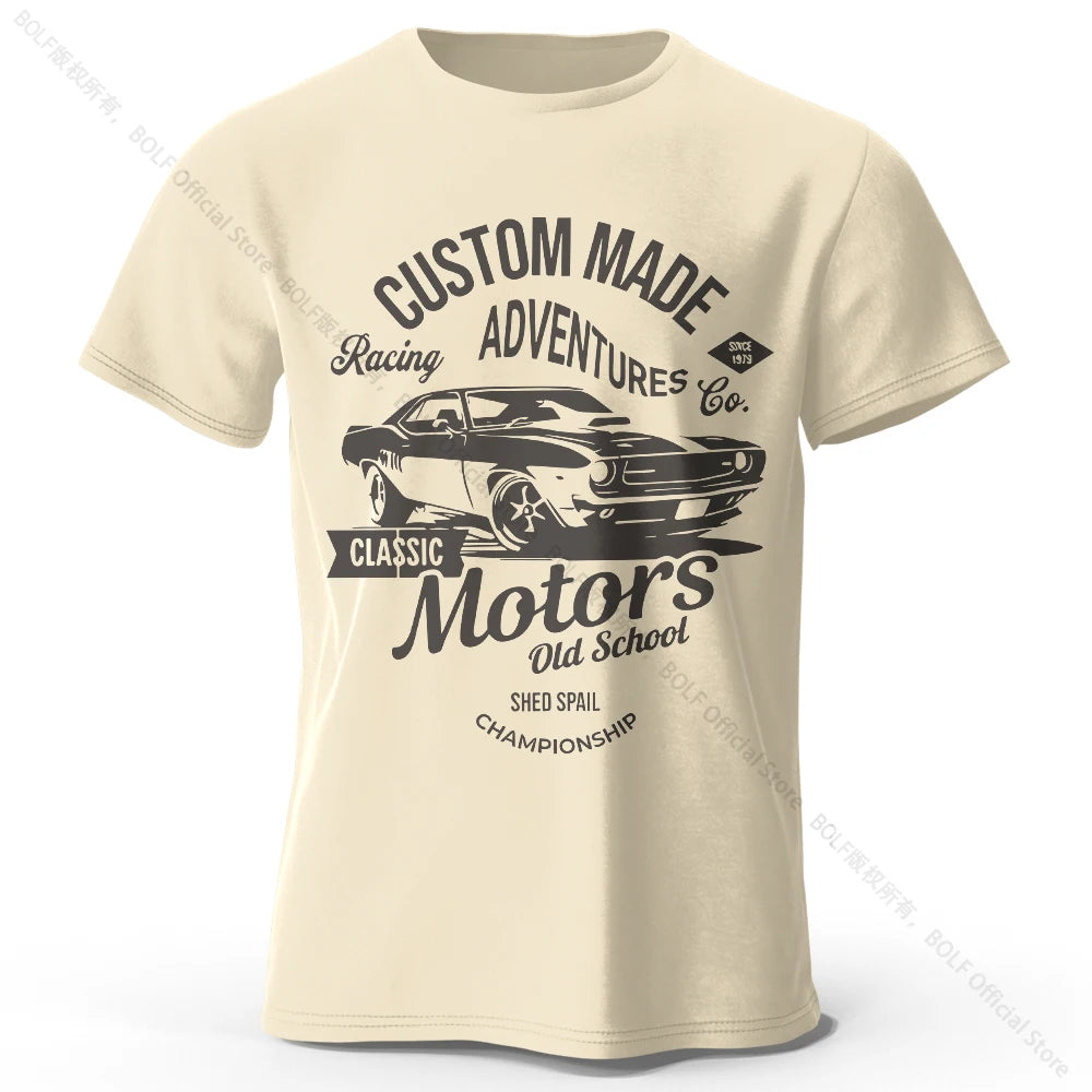 Men's Vintage Motors Graphic T-Shirt - 100% Cotton