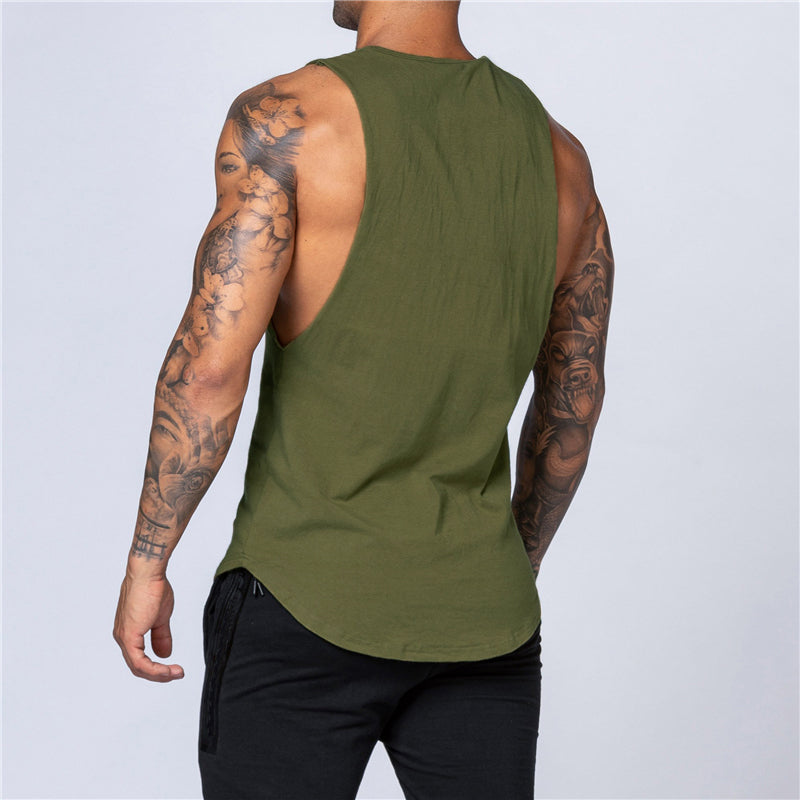 Men's Cotton Gym Tank Top - Bodybuilding Vest