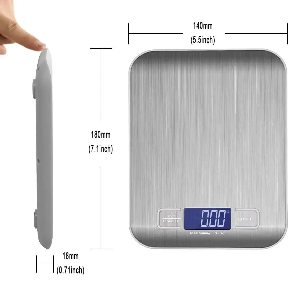 Digital Kitchen Scale with LED Display, 10kg/1g
