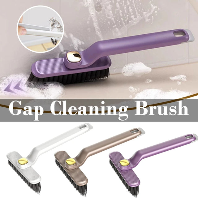Rotatable V-Shape Crevice Cleaning Brush Handheld Tile Floor