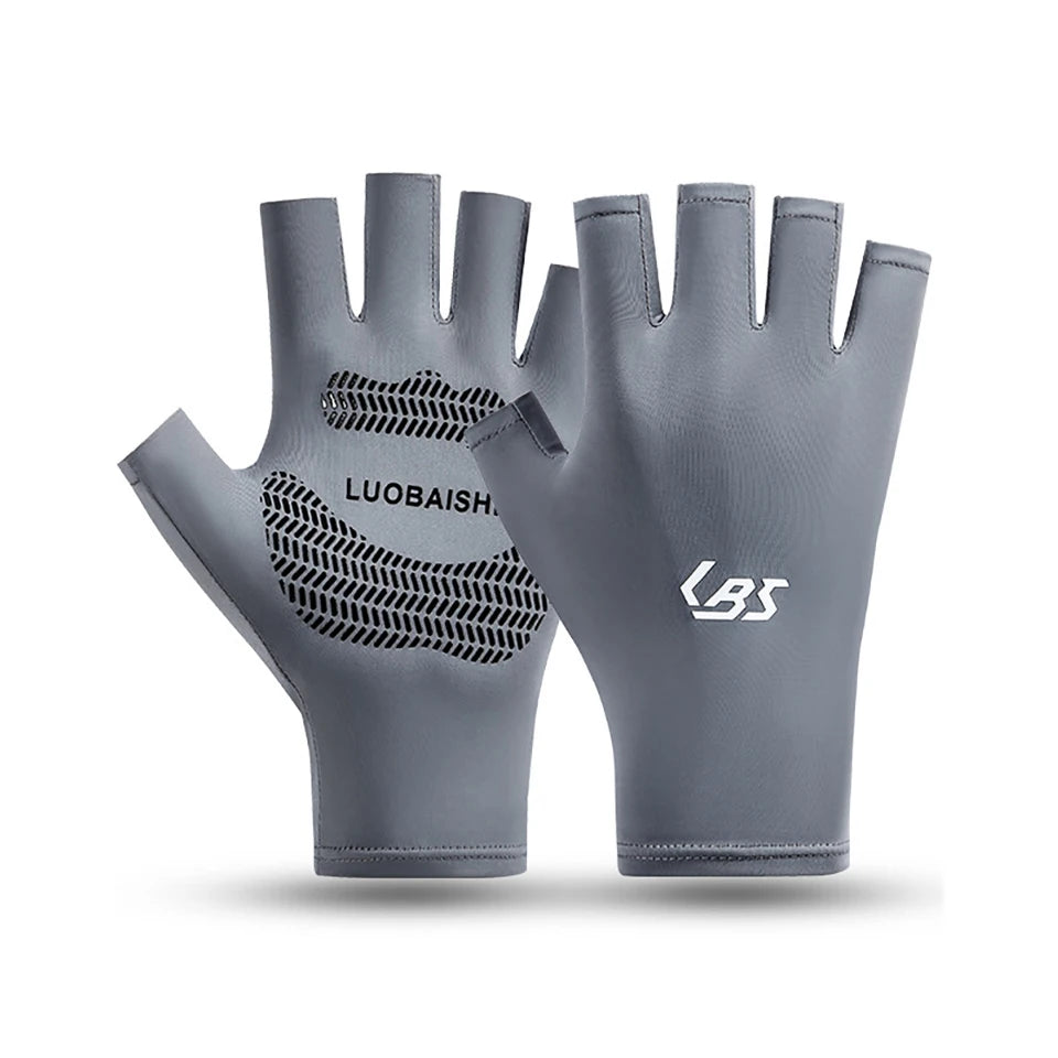Gants de sport GTUBIKE en soie glacée d'été, gants antidérapants, respirants et légers pour le cyclisme, la pêche, la randonnée et la conduite en plein air
