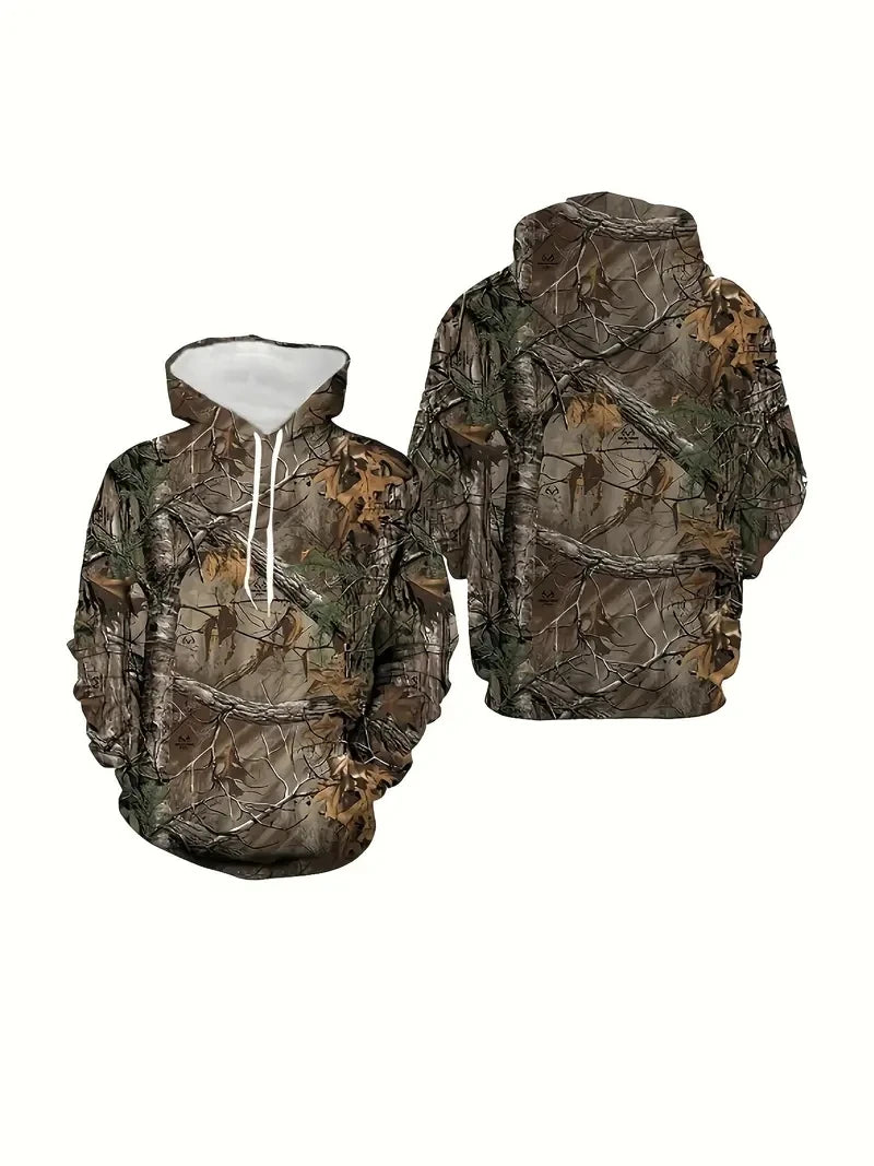 Unisex Camouflage 3D Print Hoodie - Autumn Leaves