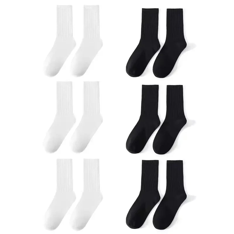 5 Pairs Of Men's Socks, Autumn And Winter Vintage Fun Fashion Athletic Socks, Sports Trend Socks