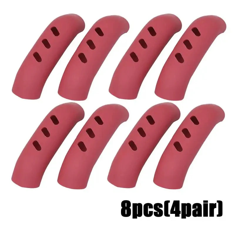 Lot de 2/8 maniques en silicone pour poêle, couvre-poignées isolants thermiques, clips d'oreilles de casserole, antidérapants, accessoires de cuisine pour cuiseur vapeur et faitout